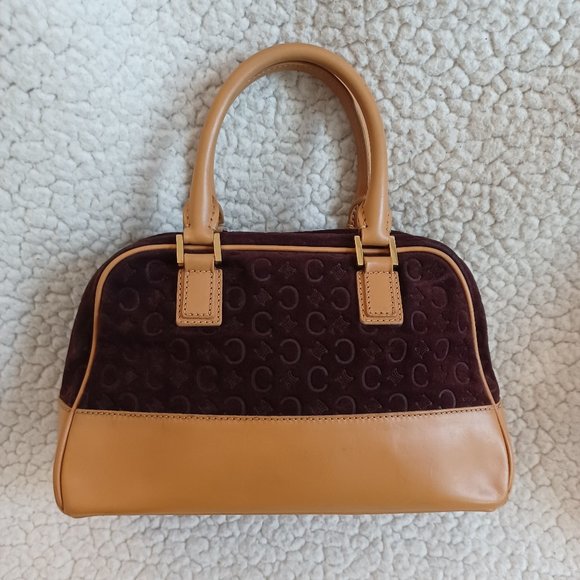 Vintage CELINE Handbag C Macadam Suede - Picture 1 of 12